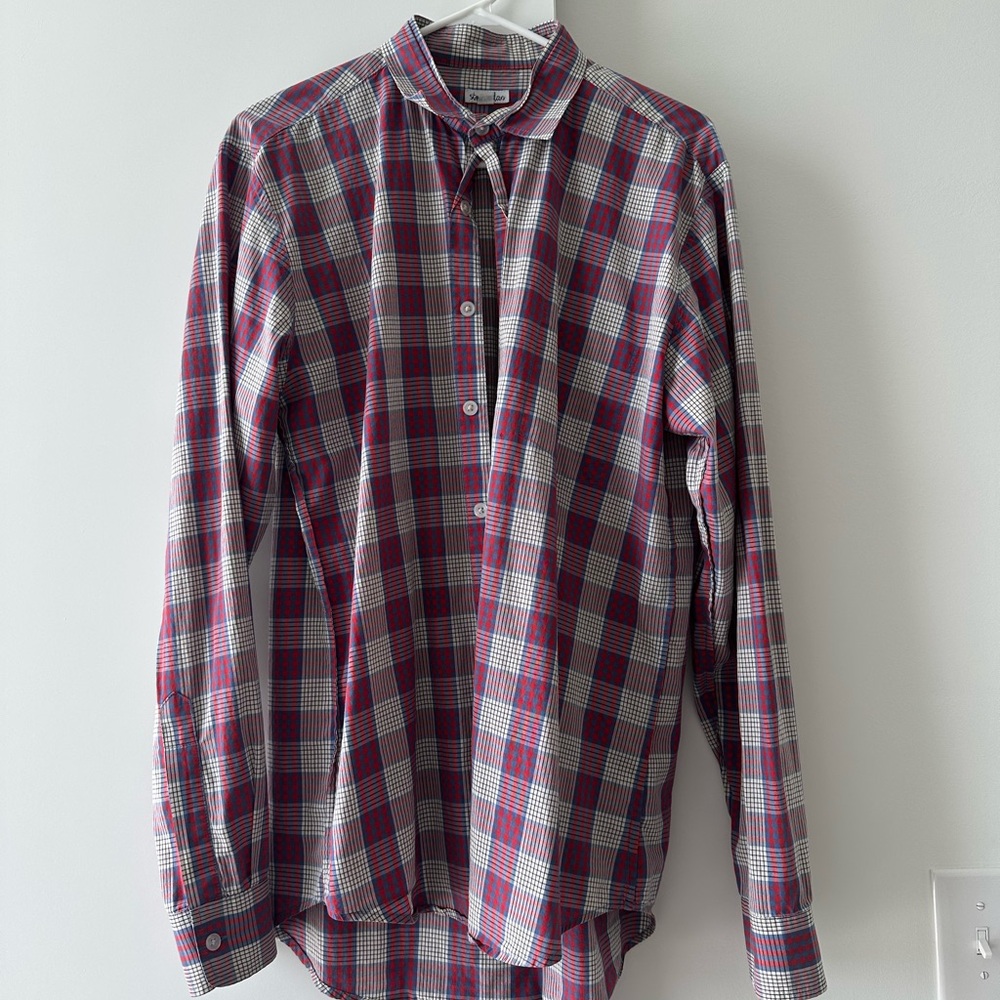 Steven Alan plaid button down shirt